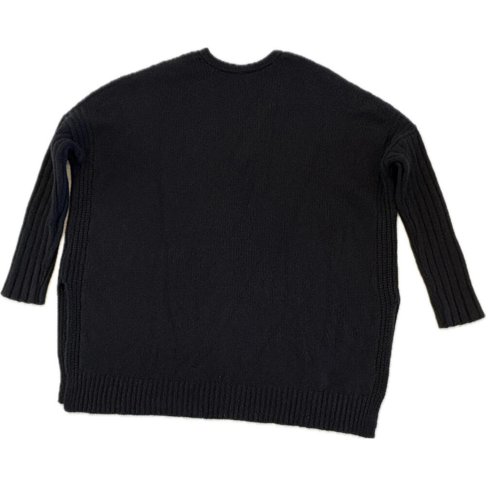 Vince wool yak oversized v-neck sweater size XS Black Soft Comfy - Picture 2 of 8